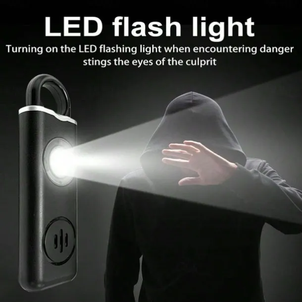 Pull Pin Self-Defense Emergency Security Personal Alarm 130dB Sound Rechargeable Anti-lost Work With Apple Find My