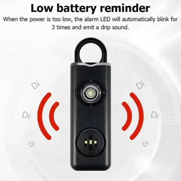 Pull Pin Self-Defense Emergency Security Personal Alarm 130dB Sound Rechargeable Anti-lost Work With Apple Find My
