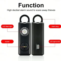 Pull Pin Self-Defense Emergency Security Personal Alarm 130dB Sound Rechargeable Anti-lost Work With Apple Find My