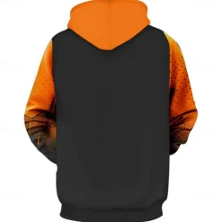 Pumpkin Men's Fashion Comfort Color Sweatshirts 3D Print Hoodie Halloween Hoodies Orange Hooded