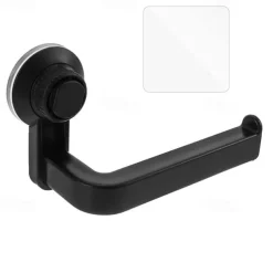 Punch Free Toilet Paper Holder Self-adhesive Suction Cup Rack Kitchen Bathroom Storage Waterproof Moisture Proof Towel Accessories Shelf Toilet Paper Holder Wall Mounted