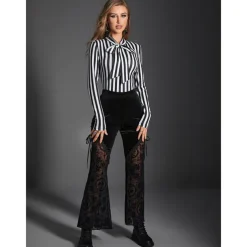 Punk & Gothic Blouse / Shirt Beetlejuice Striped Fancy Dress Women's Fantasy Halloween Carnival Performance Party Adults' Shirt