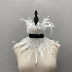 Punk & Gothic Choker Feather Collar Witch Maleficent Drag Queen Fancy Dress Unisex Fantasy Walpurgis Night Halloween Carnival Performance Pride Parade Pride Month Adults' Necklace All Seasons