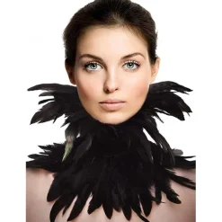 Punk & Gothic Choker Feather Collar Witch Maleficent Drag Queen Fancy Dress Unisex Fantasy Walpurgis Night Halloween Carnival Performance Pride Parade Pride Month Adults' Necklace All Seasons
