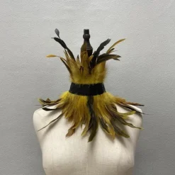 Punk & Gothic Choker Feather Collar Witch Maleficent Drag Queen Fancy Dress Unisex Fantasy Walpurgis Night Halloween Carnival Performance Pride Parade Pride Month Adults' Necklace All Seasons