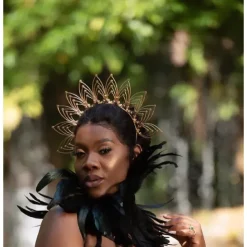 Punk & Gothic Choker Feather Collar Witch Maleficent Drag Queen Fancy Dress Unisex Fantasy Walpurgis Night Halloween Carnival Performance Pride Parade Pride Month Adults' Necklace All Seasons