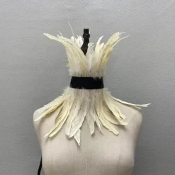 Punk & Gothic Choker Feather Collar Witch Maleficent Drag Queen Fancy Dress Unisex Fantasy Walpurgis Night Halloween Carnival Performance Pride Parade Pride Month Adults' Necklace All Seasons