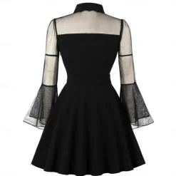 Punk & Gothic Dress Solid Color Fancy Dress Women's Halloween Carnival Party / Evening Adults' Dress