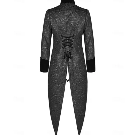 Punk & Gothic Medieval Coat Masquerade Prince Knight Ritter Nobleman Fancy Dress Men's Royal Steampunk Party / Evening Adults' Coat