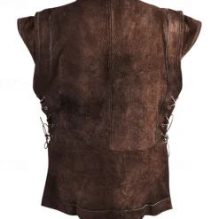 Punk & Gothic Medieval Renaissance Coat Vest Waistcoat Pirate Viking Ranger Fancy Dress Men's Viking Party / Evening Adults' Vest