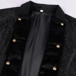 Punk & Gothic Medieval Steampunk Coat Tuxedo Trench Coat Vampire Plague Doctor Fancy Dress Men's Steampunk Masquerade Casual Daily Adults' Coat