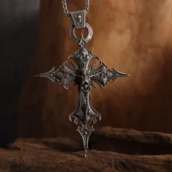 Punk & Gothic Necklace Cross Pendant Jewelry Fancy Dress Men's Women's Unisex Halloween Carnival Performance Party Casual Adults Necklace All Seasons
