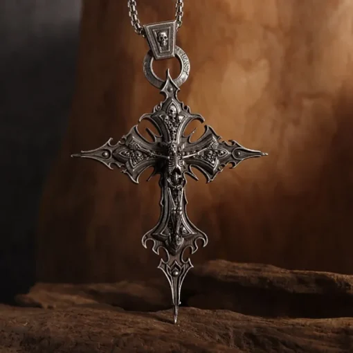 Punk & Gothic Necklace Cross Pendant Jewelry Fancy Dress Men's Women's Unisex Halloween Carnival Performance Party Casual Adults Necklace All Seasons