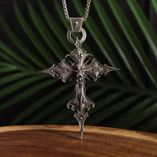 Punk & Gothic Necklace Cross Pendant Jewelry Fancy Dress Men's Women's Unisex Halloween Carnival Performance Party Casual Adults Necklace All Seasons