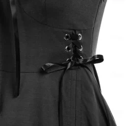 Punk & Gothic Renaissance Steampunk Dress Witch Goth Girl Solid Color Fancy Dress Women's Fantasy Steampunk Walpurgis Night Halloween Carnival Masquerade Casual Daily Adults' Dress