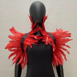 Punk & Gothic Shawls Feather Cape Bolero Witch Maleficent Fancy Dress Women's Carnival Costume Pride Halloween Carnival Party / Evening Pride Parade Pride Month Adults' Shawl