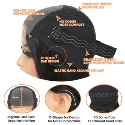 Put On and Go Glueless Wigs Bob Human Hair Pre Plucked Bob Wig Human Hair Glueless Wigs for Beginners Pre Cut Straight Short Bob Wig 4x4 HD Lace Closure Wigs for Black Women Natural Color