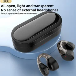 Q60 TWS Bluetooth Earphone 9D Stereo Wireless Headphone In-Ear HiFi Earbud HandsFree Headset With Microphone For Xiaomi iPhone