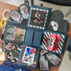 Quadrilateral Surprise Explosion Box DIY Handmade Creative Photo Album Couple Gift Day Valentine's Day