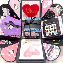 Quadrilateral Surprise Explosion Box DIY Handmade Creative Photo Album Couple Gift Day Valentine's Day