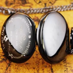 Quartz Pocket Watch Vintage Pendant Fob Chain Pocket Clock for Dad Idea for Father's Day