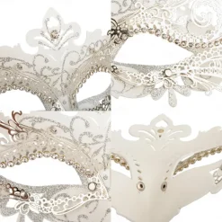 Queen Halloween Venetian Mask Columbina Phantom Of The Opera Carnival Mask Half Face Adults' Women's Halloween Carnival Mardi Gras Party Masquerade Carnival of Venice Easy Halloween Costumes Dress Up