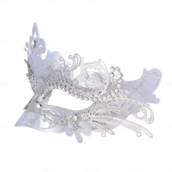 Queen Halloween Venetian Mask Columbina Phantom Of The Opera Carnival Mask Half Face Adults' Women's Halloween Carnival Mardi Gras Party Masquerade Carnival of Venice Easy Halloween Costumes Dress Up