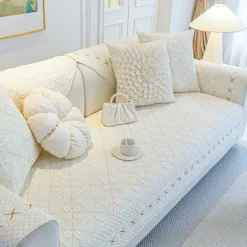 Quilted Sofa Slipcover Sofa Seat Cover Sectional Couch Covers,Furniture Protector Anti-Slip Couch Covers for Dogs Cats Kids(Sold by Piece/Not All Set)