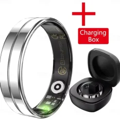 R11 Fashion Smart Ring Ultra Thin 2.2mm Thickness Stainless Steel Shell Fitness Health Tracker Heart Rate Blood Oxygen Monitor