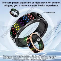 R12 Smart Ring Men Women LED Display Screen Gift Ring Heart Rate Blood Oxygen Monitor Multi Sport Modes