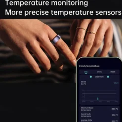 R3 Smart Watch Smart Band Fitness Bracelet Bluetooth Temperature Monitoring Pedometer Sleep Tracker Compatible with Android iOS Women Men Step Tracker IP68 18.1mm 19.8mm 20.6mm Ring inner diameter