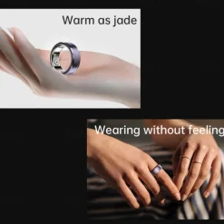 R3 Smart Watch Smart Band Fitness Bracelet Bluetooth Temperature Monitoring Pedometer Sleep Tracker Compatible with Android iOS Women Men Step Tracker IP68 18.1mm 19.8mm 20.6mm Ring inner diameter