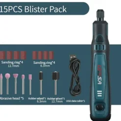 5000-10000-15000r USB Mini Grinder Engraver Pen Cordless Electric Grinder Set Engraving Grinding Machine Polisher Electric Drill Kit