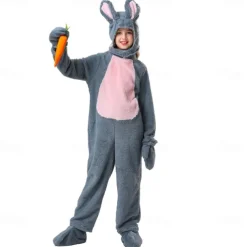 Rabbit Easter Bunny Halloween Funny Costumes Onesies Carnival Costume Cosplay Kid's Boys' Girls' Carnival Easter Performance Party Easy Halloween Costumes Dress Up