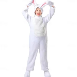 Rabbit Easter Bunny Halloween Funny Costumes Onesies Carnival Costume Cosplay Kid's Boys' Girls' Carnival Easter Performance Party Easy Halloween Costumes Dress Up