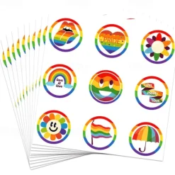 Rainbow Festival Pride Month Comrades 180PCS Gift Letter Sealing Stickers Decorative Props Party Supplies