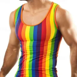 Rainbow Halloween Pajamas LGBT LGBTQ Carnival Costume Gay Adults' Men's Masquerade Pride Parade Pride Month Easy Halloween Costumes Dress Up