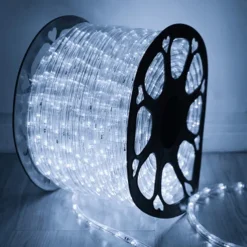 Rainbow LED Tube Light String, 220V Two-Wire Neon Festival Lights with EU Plug, Outdoor Decorative Lighting for Parties & Events