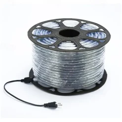 Rainbow LED Tube Light String, 220V Two-Wire Neon Festival Lights with EU Plug, Outdoor Decorative Lighting for Parties & Events