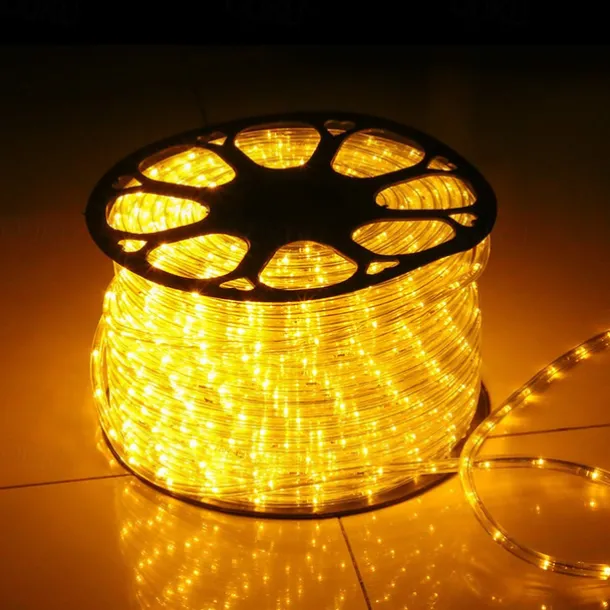 Rainbow LED Tube Light String, 220V Two-Wire Neon Festival Lights with EU Plug, Outdoor Decorative Lighting for Parties & Events