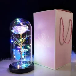 Rainbow Light-Up Rose Flower - Romantic Gift for Women, Ideal for Mother's Day, Anniversary, Wedding, and Special Occasions