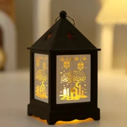 Ramadan Handheld Lanterns Candlesticks Wind Lamps Electronic Candles Festive Decorations Atmosphere Props 1PC