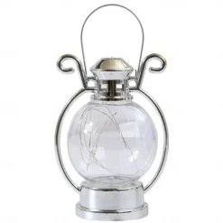Ramadan Silver Line Electronic Candle Lamp Handheld Small Horse Lamp Retro Small Oil Lamp Festival Party Decorative Lamp 1PC