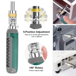 Ratcheting screwdriver set Tool Kit 14-in-1 Screw Driver Set Kit Multi Screwdriver with Magnetic Tip, 180 Degree Adjustable Angle Screwdriver Set Repair Tool