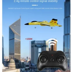 RC Foam Aircraft SU-35 Plane 2.4G Radio Control Glider Radio Remote Control SU-35 Tail Pusher Quadcopter Glider Aircraft Model Fighter Plane Glider Airplane Foam Boys Toys for Boy and Girls
