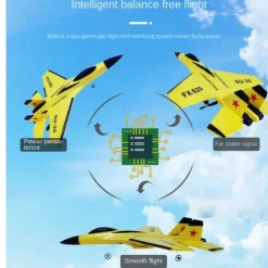 RC Foam Aircraft SU-35 Plane 2.4G Radio Control Glider Radio Remote Control SU-35 Tail Pusher Quadcopter Glider Aircraft Model Fighter Plane Glider Airplane Foam Boys Toys for Boy and Girls