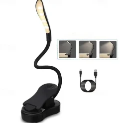 Reading Light Rechargeable / Eye Protection / Dimmable Modern Contemporary Built-in Li-Battery Powered For Study Room / Office / Office ABS DC 5V White / Black