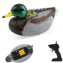 Realistic Green Head Duck Model Toy Boat Dual Version Sealed Waterproof Remote Control Boat For Kids Outdoor Pond Simulation Remote Control Boat