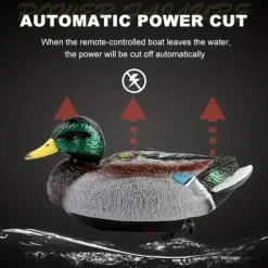 Realistic Green Head Duck Model Toy Boat Dual Version Sealed Waterproof Remote Control Boat For Kids Outdoor Pond Simulation Remote Control Boat