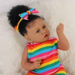 Realistic Reborn Baby Dolls - 22.8 Inch Silicone Baby Girl Real Life Dolls with Full Body Vinyl Newborn Lifelike Weighted Dolls for Ages 3+ Gift